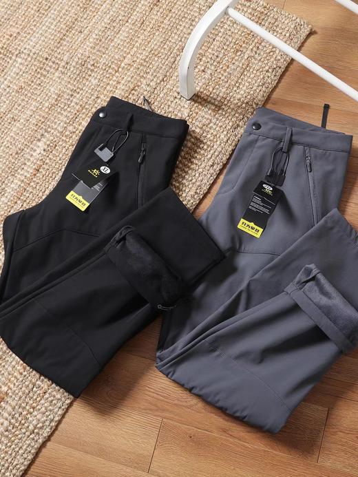 F011276冬季户外防风防水立体褶皱设计软壳休闲长裤 商品图3