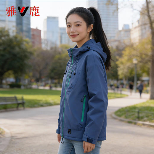 热卖中！！！雅鹿情侣款石墨烯山系冲锋棉服   透湿干爽 聚热锁温 商品图7