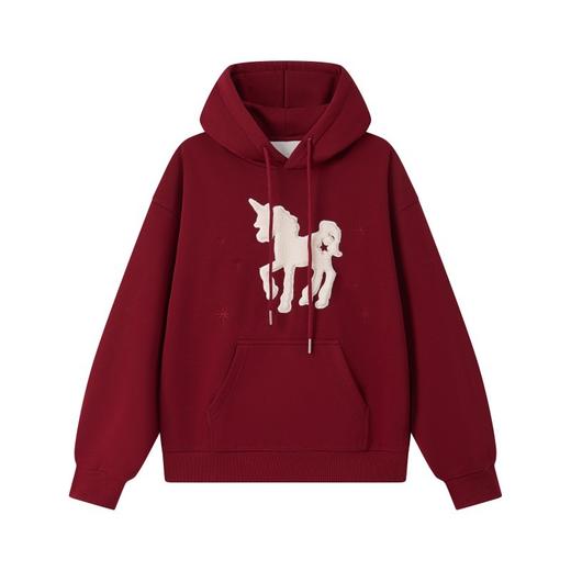 金莱克独角兽连帽卫衣JLK6211，马年限定版，早春情侣卫衣，男女同款，3色可选，S-XL全尺码覆盖 商品图0