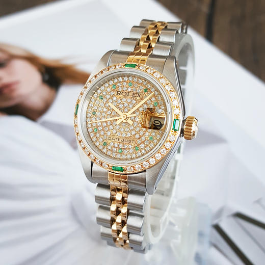 【95新】ROLEX 劳力士69173天文台认证自动机械机芯日期显示26MM（女款）日志型系列蚝式钢/18K黄金；后镶钻石 241225TJ14 商品图1