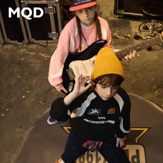 【MQD】【170】童装男女童长袖t恤春秋季款华夫格儿童圆领卫衣宝宝上衣内搭 商品图2