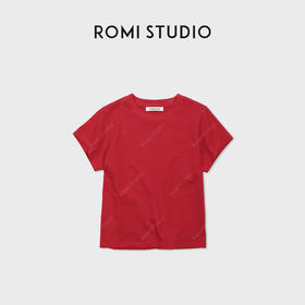 ROMI STUDIO“松弛纽约”桑蚕丝灵地思羊毛混纺短袖T恤 RW25RSY0007