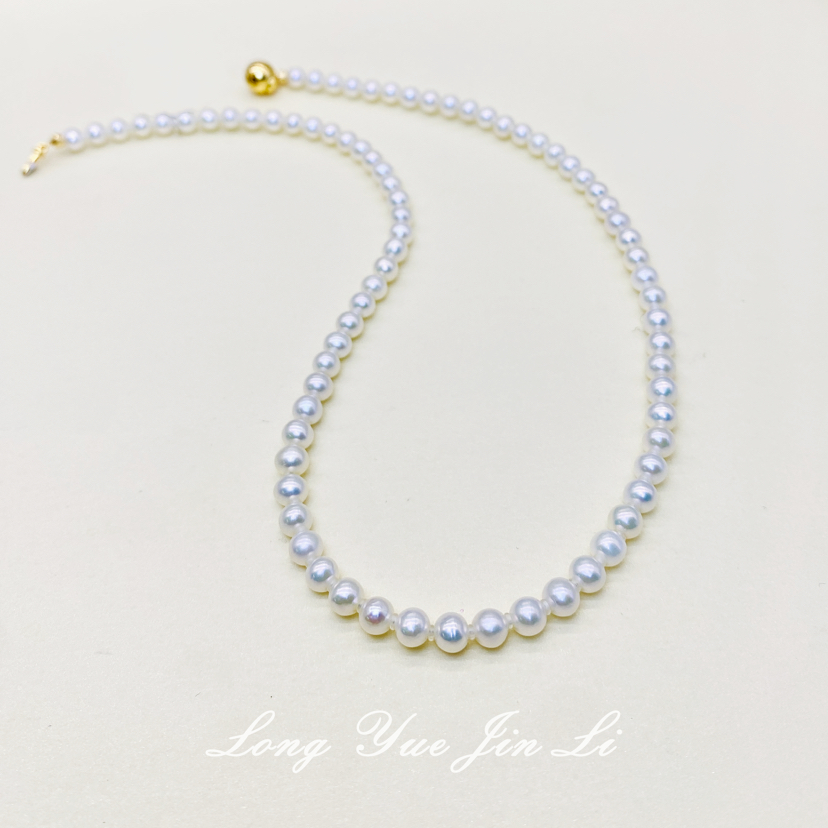 S925珍珠项链（淡水）；5-5.5mm