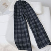 丁摩 敲保暖加绒加厚格子直筒阔腿裤女秋冬高腰宽松垂感拖地裤5ZF-1853 商品缩略图1