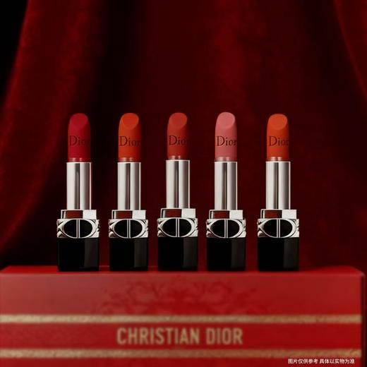 【跨境直邮】DIOR/迪奥烈艳蓝金唇膏丝绒/克丽丝汀迪奥五件套1.5g*5（新品限定） 商品图3