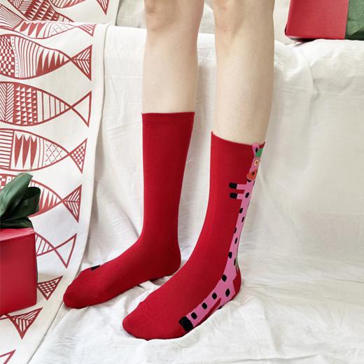 壁虎瑜伽【2601WZ495】一马当先喜庆大红袜【5天发货】 商品图3