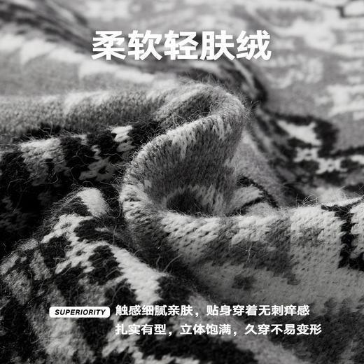 NPC潮牌马年限定【马上有财】费尔岛提花毛衣圆领重磅600克NP5CSW15 商品图4