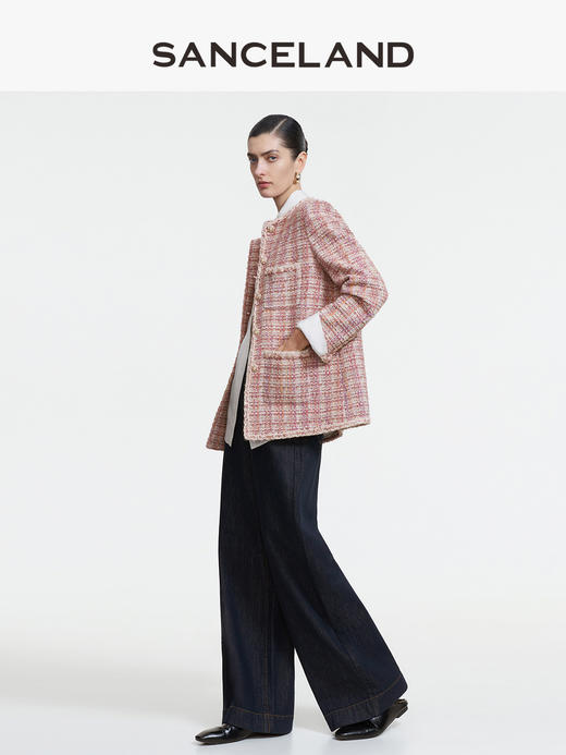 三石一澜SANCELAND女装春季粗纺羊毛短款外套SK15702018 商品图1