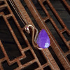 AU750玫瑰金镶钻镶天然细腻天鹅造型紫罗兰舒俱来吊坠项链22.3*12.3*5.5MM（皆取最大值）120126XY06 商品缩略图7