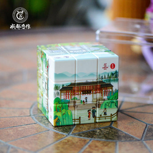 【文旅文创三阶魔方】成都手作文旅文创魔方 三阶解压魔方 成都非遗五朵金花/熊  猫打卡/文旅成都 三种图案可选 儿童益智玩具【文创工艺品】卡通新潮特色图案 商品图2