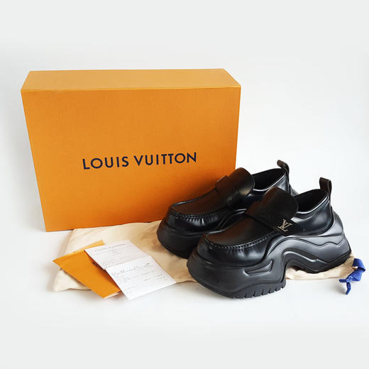 【95新】LV路易威登1ABIJQ黑色全皮Archlight 2.0厚底乐福鞋37码/意大利 女士 100126JJ01 商品图1