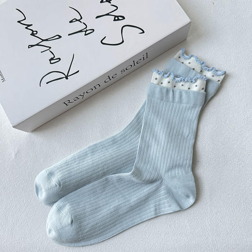 基础-简约甜美撞色中筒袜女袜袜子-纪念日百货门店同款168693314 商品图4