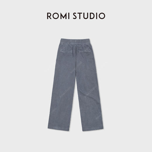 ROMI STUDIO“简约舒适”100%精梳棉抽绳微绒直筒休闲裤RWCWX67229 商品图1