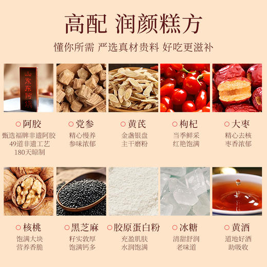 ⁵礼盒装【黄芪党参固元糕】一大盒96片 阿胶党参黄芪枸杞大枣等 480g一盒 ，手提袋*1 -H003 YY05-QTT-YTHP 商品图5