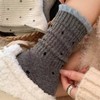 破价秒杀！9.9三双【软糯羊毛材质❗️灵动俏皮波点】秋冬羊毛袜袜口花边袜子女纯棉中筒温柔简约百搭灰色堆堆袜长袜。jc 商品缩略图3