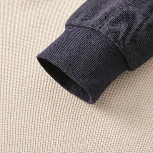 gxgjeans 男装【肌理感】男士长袖T恤25秋款撞色拼接亲肤透气内搭情侣打底衫K&C 商品图8