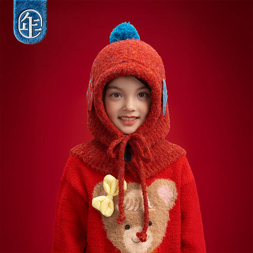 【盛世跃马针织帽】年衣儿童帽子冬季马年新款保暖新年毛线针织帽 商品图3