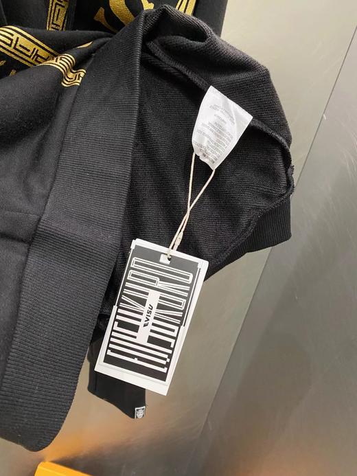 F011220高克重纯棉2025年冬新品烫金印花连帽套头卫衣 商品图8