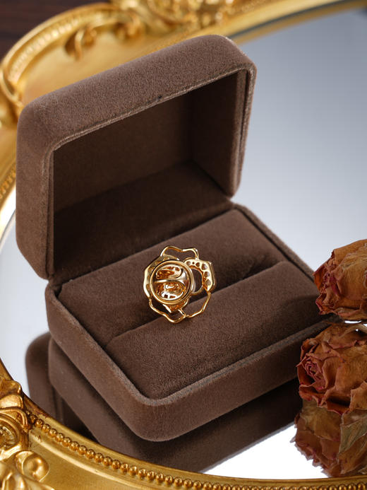 子佩集【伊人花语】珍珠惜王妃胸针【XXXZ231】7.5mm珠贝母玫瑰镀金2601 商品图6