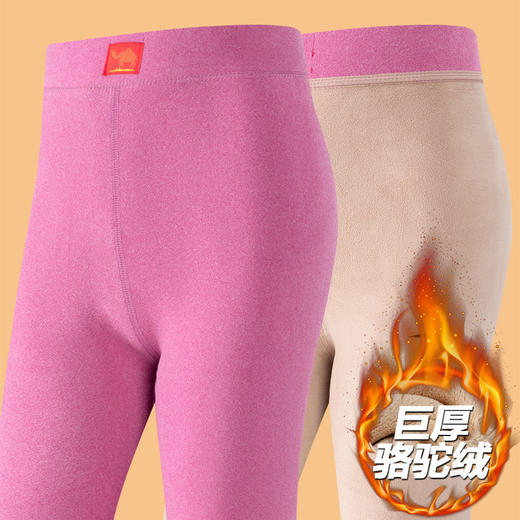 【冬季男女士保暖裤驼绒巨厚】加绒加厚自发热打底裤高腰防寒秋裤 商品图4