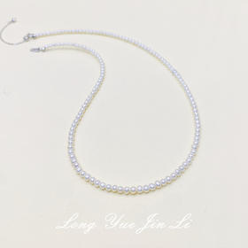 S925珍珠项链（淡水）；3-4mm