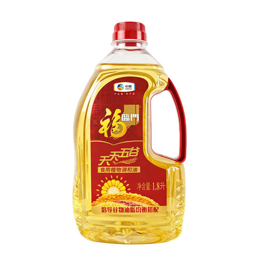 植物调和油1.8L食用油中粮福临门天天五谷食用植物调和油 商品图4