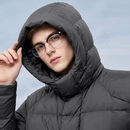 【门店同款&鸭绒】圣得西25年冬季新款黑色厚羽绒服保暖男士外套 商品图4