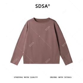 SDSA男士秋冬新款痞帅男装韩版简约条纹结构设计圆领长袖T恤百搭