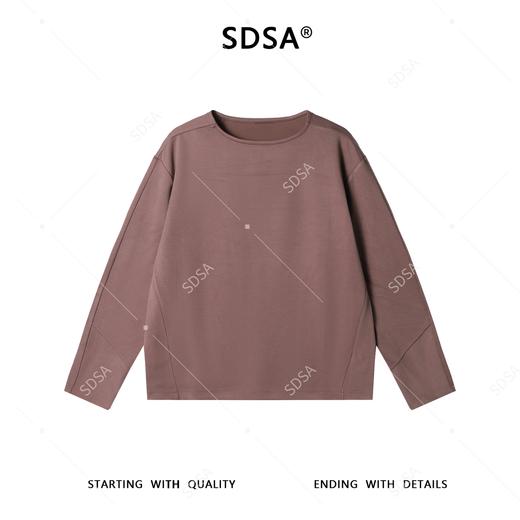 SDSA男士秋冬新款痞帅男装韩版简约条纹结构设计圆领长袖T恤百搭 商品图0