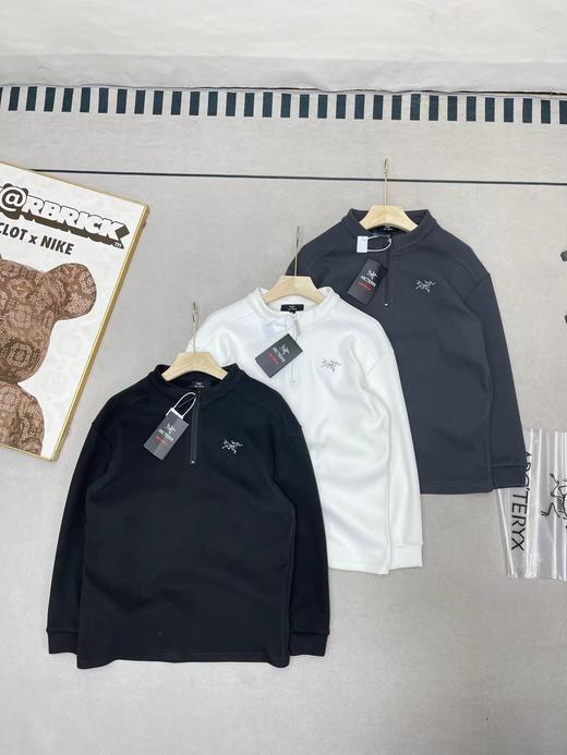 F011255户外新款弹力运动户外休闲加绒加厚半拉链打底衫长袖 商品图0