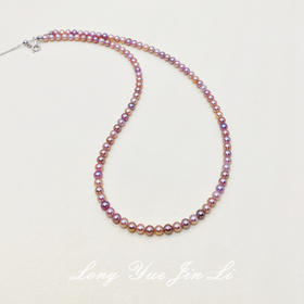 S925珍珠项链（淡水）；4-4.5mm