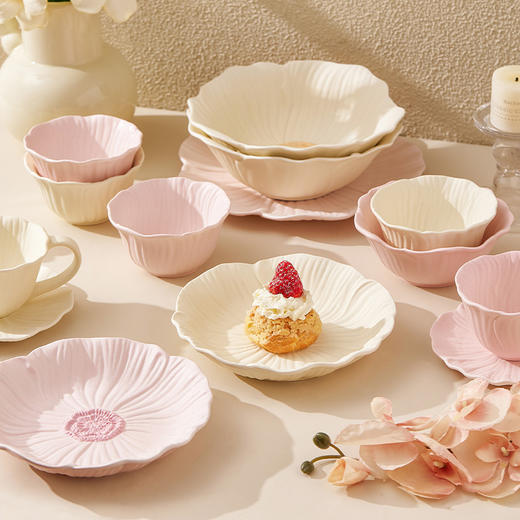 摩登主妇釉下彩餐具漂亮的饭碗家用盘子早餐盘水果盘碗具汤碗面碗 商品图3