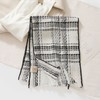 雀说 100%羊毛小香风格子优雅双面保暖围巾YM01 商品缩略图1