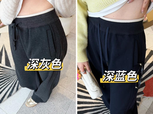 过冬加厚加绒小直筒长裤现货 商品图0