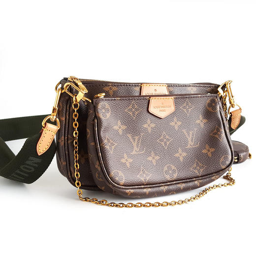 【95新】LV路易威登Multi Pochette Accessoires 手袋M44813老花绿肩带五合一单肩斜挎包女士 090126NJS33 商品图2