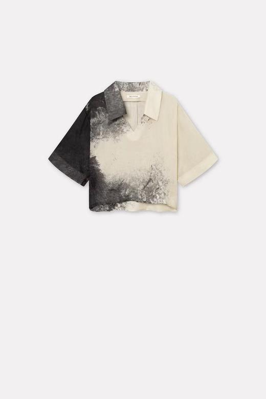 Mark Kenly Domino Tan 26PS 沙尘晕染seraphina轻量苎麻翻领上衣 商品图3