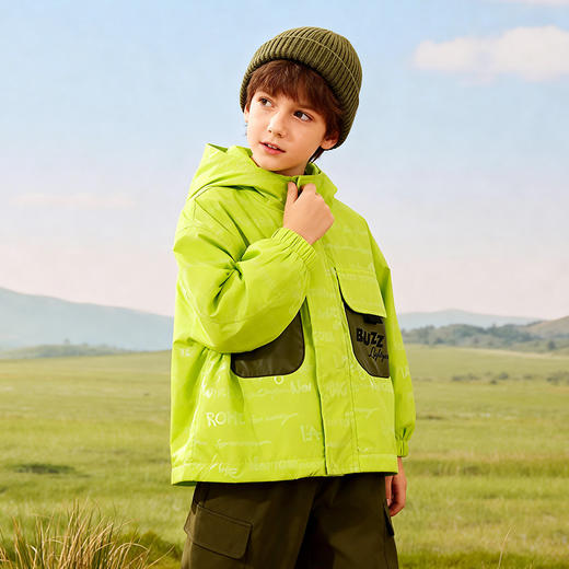 迪士尼快乐星球男童满印炫酷外套223DS0738 商品图3