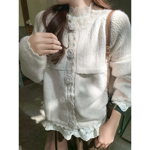 <曾小咸推荐>现货秒杀 ！微信超特价！立体花朵毛衣开衫 日常199.99 立减110 秒杀89.99！！ 商品图1