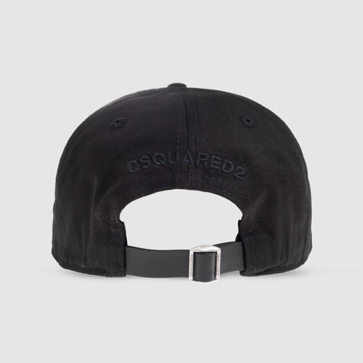 DSQUARED2 女士带扣棉质棒球帽 黑色 BCW0173 05C00001 2124 商品图1
