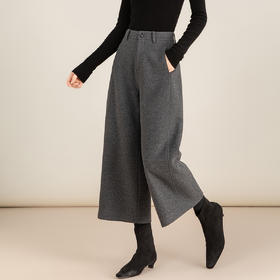 丁摩阔腿裤女2025冬季新款小个子通勤显瘦休闲裤垂感宽松裤ALW85675