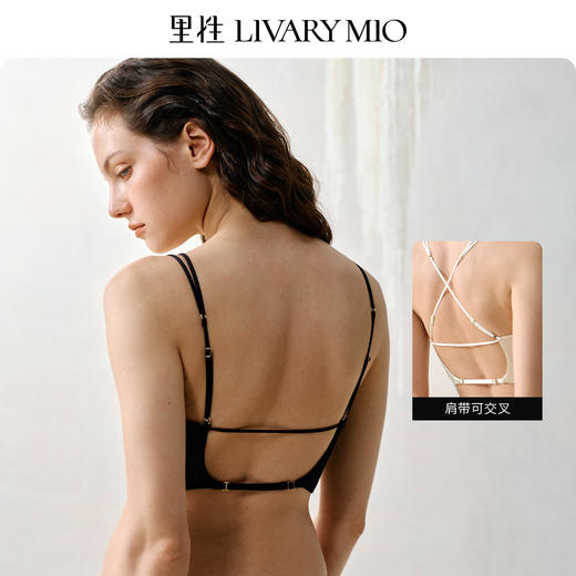 【蔡文静同款】里性 LIVARY MIO 星熠法式双肩带真丝蕾丝美背内衣无钢圈文胸 商品图4