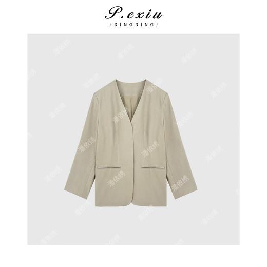 04-6潘依绣丁丁宠粉韩系极简风长袖外套Q52206 商品图0