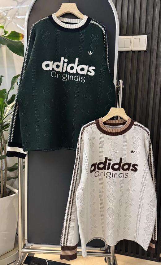 F011269撞色三叶草宽松剪裁针织套头毛衣男女同款 商品图0