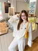 F011268甜美设计感V领喇叭袖亮丝针织衫毛衣 商品缩略图5