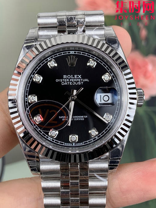 劳力士 VS日志41系列 VS日志V2版 黑盘钻面 男士腕表 丹东3235机 五珠带 表径41mm 商品图3