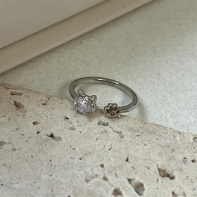 潮色绘x美乐蒂纯银女款素圈戒指环轻奢生日礼物戒指-纪念日百货门店同款168645751