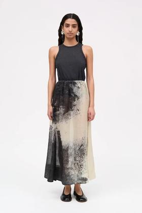 Mark Kenly Domino Tan 26PS 沙尘晕染nellie轻量苎麻半裙