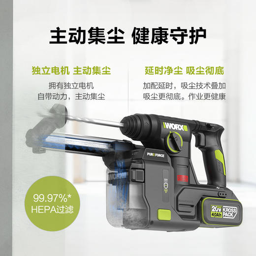 威克士电锤集尘盒WA1603吸尘装置集尘器除尘接灰打孔神器 商品图2