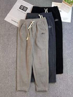 F011271男女同款加绒卫裤刺绣款加厚卫裤束脚裤