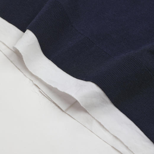 ROMI STUDIO“文艺分子”桑蚕丝混纺白边针织直筒半裙RWCSXT6795 商品图4